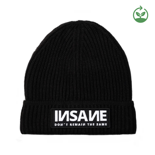 BLACK PATCH BEANIE INSANE